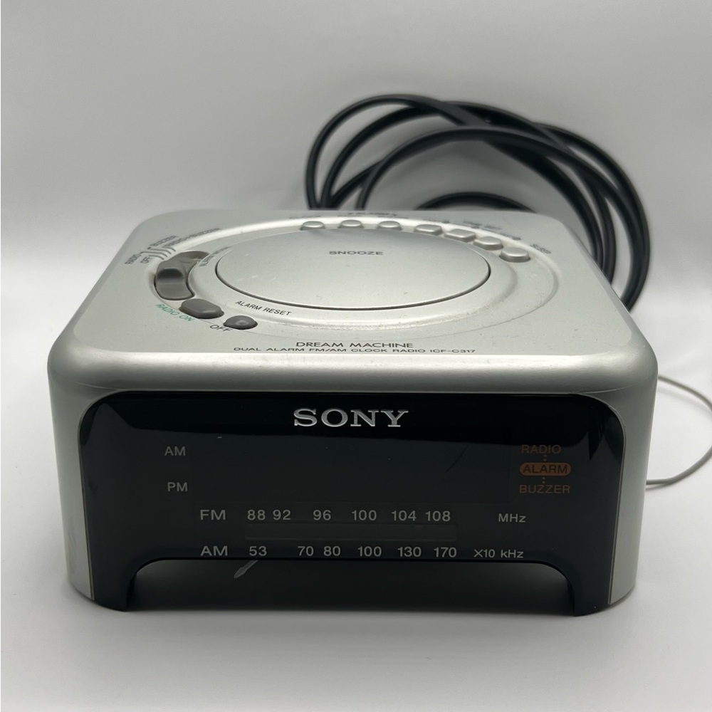 Sony Silver Dream Machine AM/FM Clock Radio